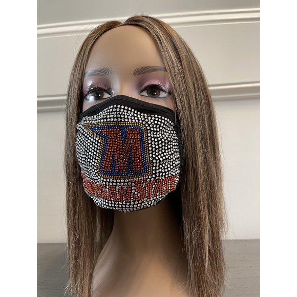Morgan State University Bling Rhinestone Face Mask - Picture 7 of 14
